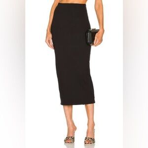 Michael Costello x Revolve Classic Black Midi Pencil Skirt